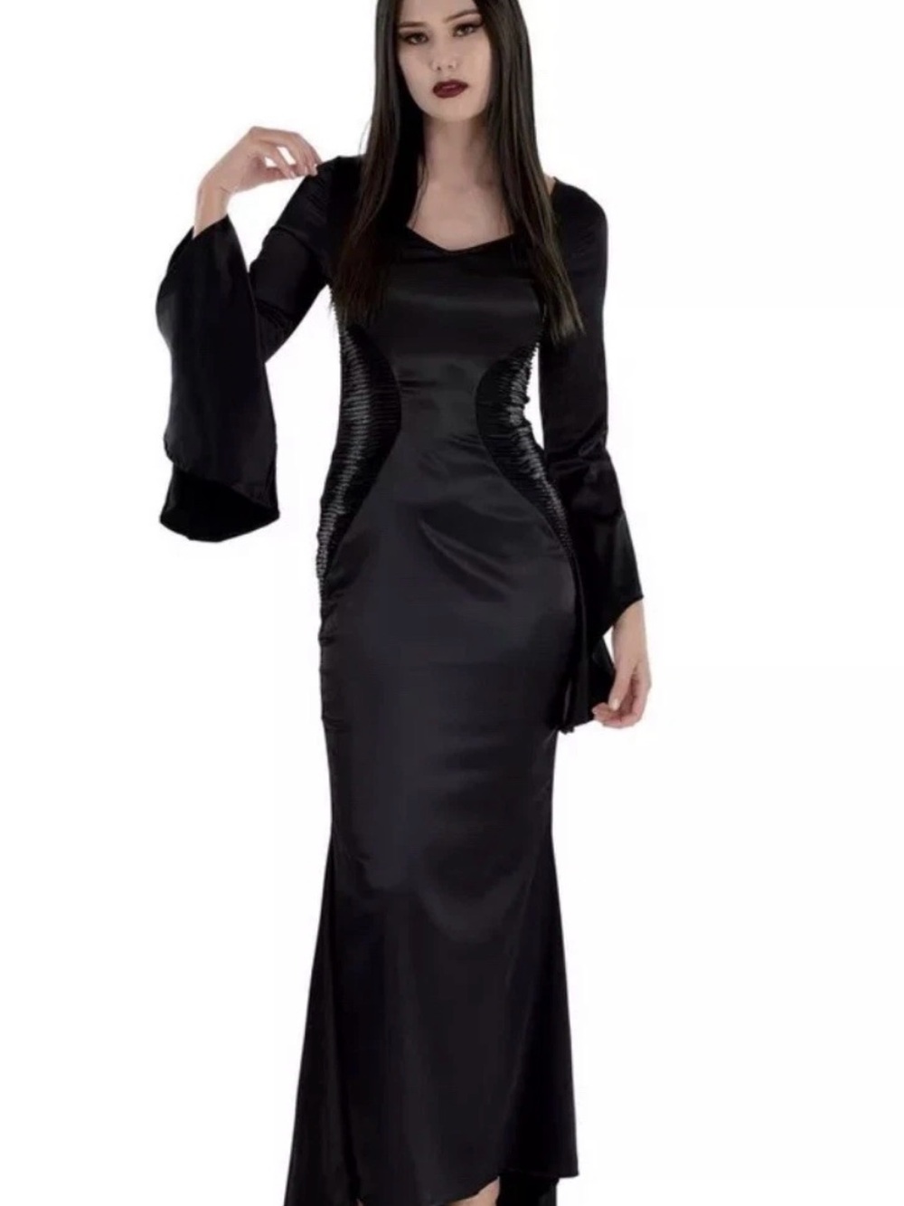 Wednesday Morticia Addams Adult Large 10-12 Costume Dress NEW